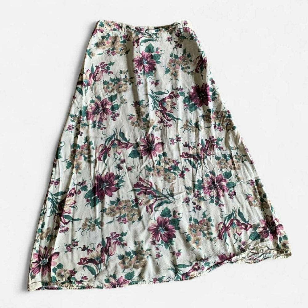 Vintage Floral Print Women's Skirt Cottagecore Whimsigoth Fairy